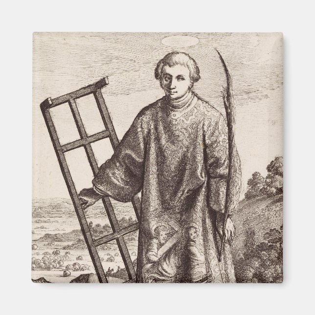 Íman arquivo do santo padroeiro Lourenço (Frente)