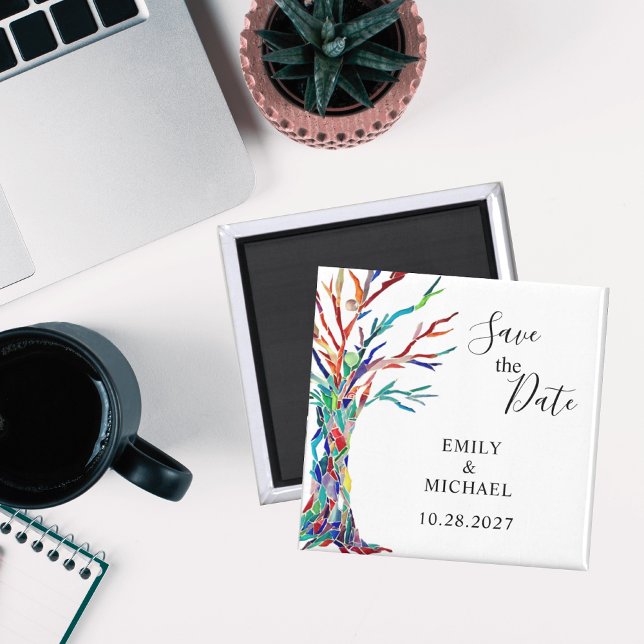 Íman Arranjo Da Árvore Arco-Íris Salva O Ímã De Data (Criador carregado)