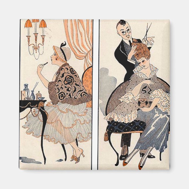 Íman Art Deco Beauty (Frente)