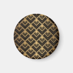 Íman Art Deco Black Dourado: Geométrico
