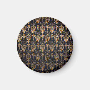 Íman Art Deco Black Dourado: Retro.