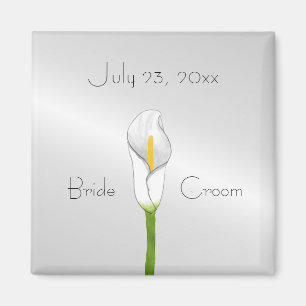 Íman Art Deco Calla Lily Save the Date Magnet
