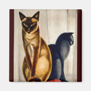 Íman Art Deco Cats