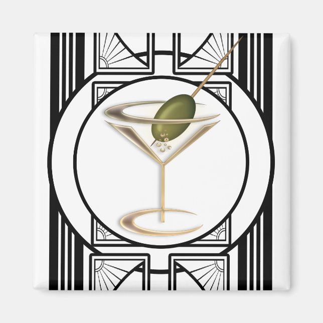 Íman Art Deco Cocktails Magnets (Frente)