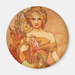Íman Art deco de Alphonse Mucha
