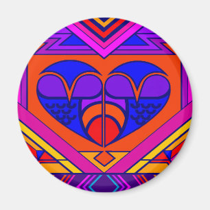 Íman Art Deco Namorados Heart