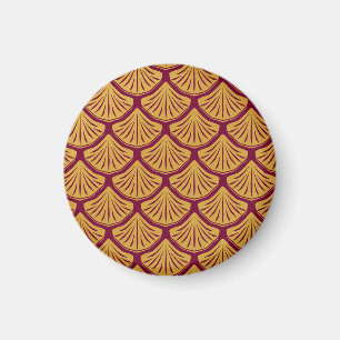 Íman Art Deco Scales da Sereia - Magenta
