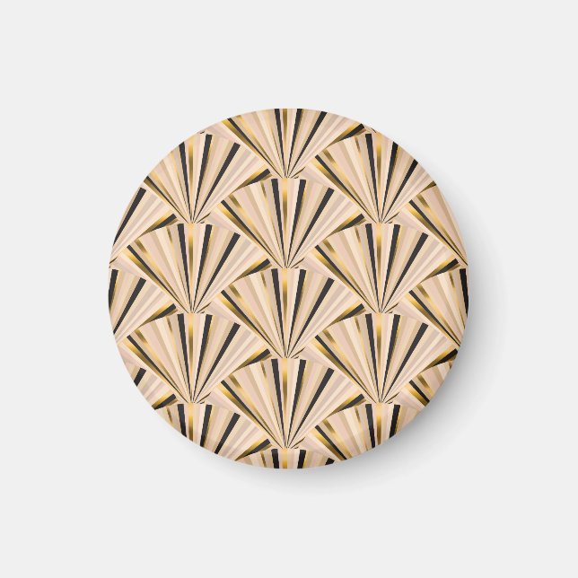 Íman Art Deco Scales: Glamor geométrico do Ouro (Frente)