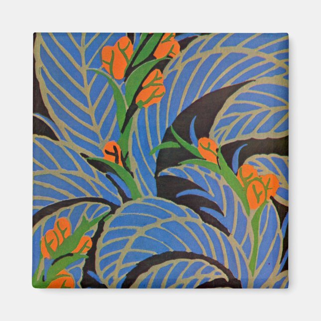 Íman Art Deco Tropical Night - Magnet (Frente)
