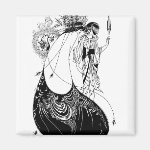 Íman Art Nouveau Beardsley Peacock