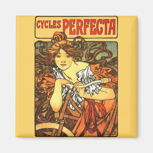 Íman Art Nouveau Bicicleta Mucha Art