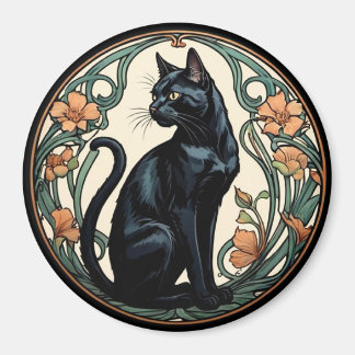 Íman Art Nouveau Black Cat