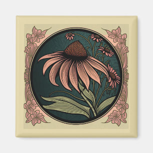 Íman Art Nouveau Coneflower Magnet