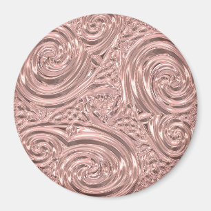 Íman Art nouveau cor-de-rosa elegante abstrato victoria