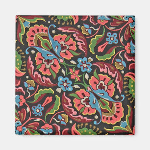 Íman Art nouveau floral Christopher dresser jacquard