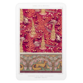 Íman Art nouveau fox faasant Foxglove verneuil