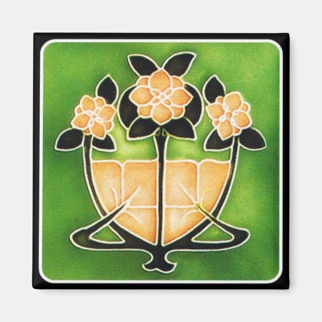 Íman Art Nouveau Magnet Floral (Frente)