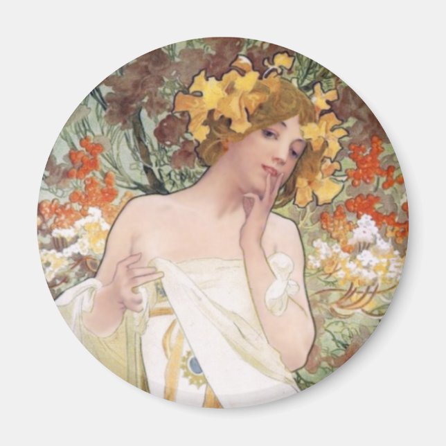 Íman Art Nouveau - Mucha - Anúncio Perfume (Frente)