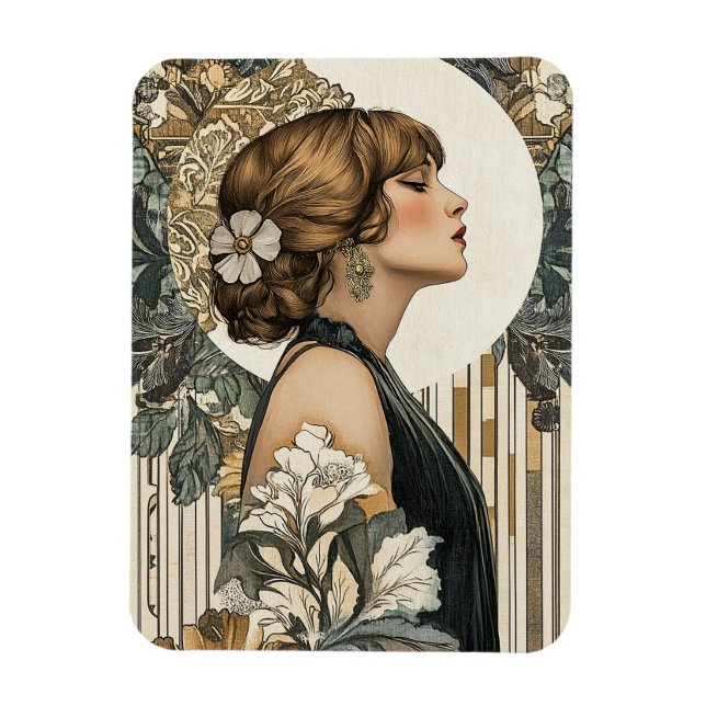 Íman Art Nouveau Mulher (Vertical)