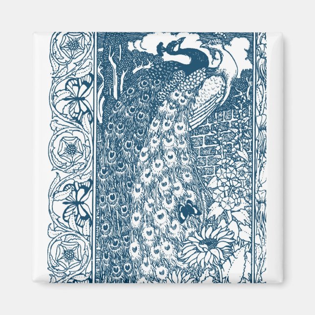 Íman Art Nouveau Peacock (Frente)