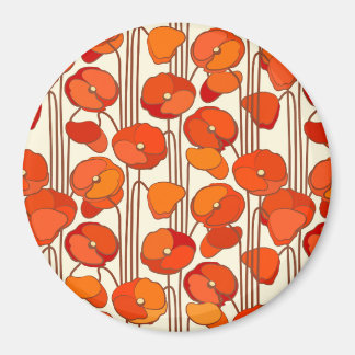 Íman Art Nouveau Poppies Magnet