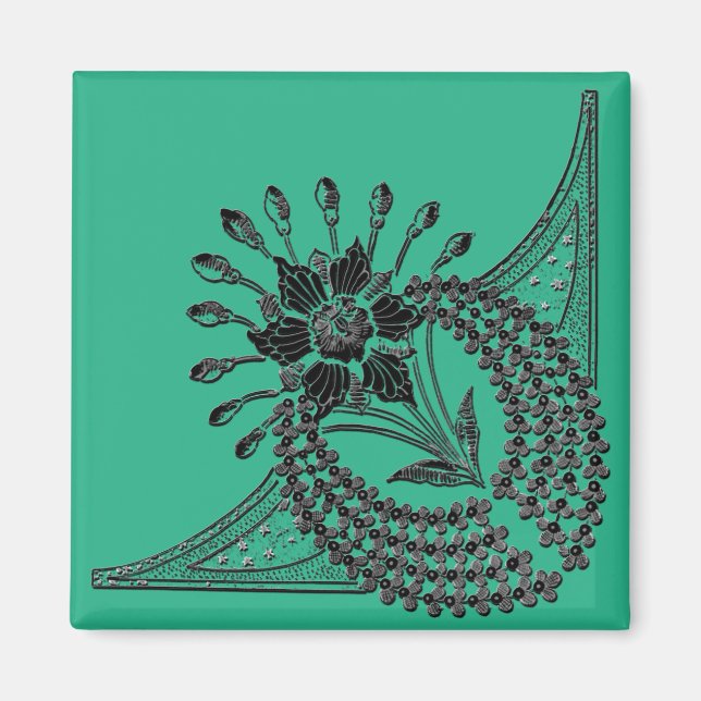 Íman Art Nouveau Sparkle Design Magnet (Frente)