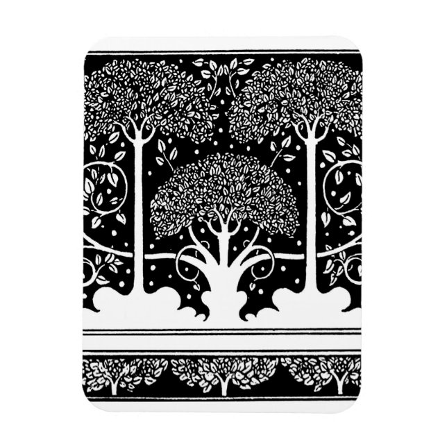 Íman Art Nouveau Tree Beardsley Pattern (Vertical)