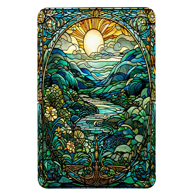 Íman Art Nouveau Vidro Argumento do Sol (Vertical)