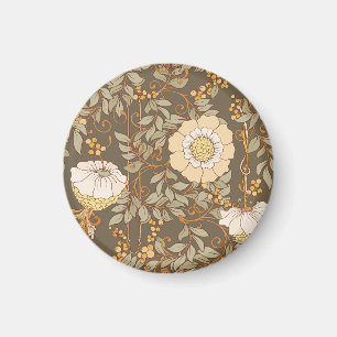 Íman Art Nouveau: Vintage Floral Decorativa.