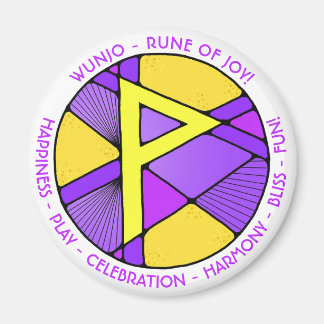 Íman Art Nouveau Wunjo Rune Magnet - JOY!