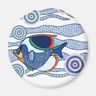 Íman Arte aborígene Fish-01 do ponto