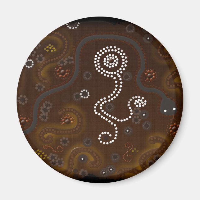 Íman Arte Aboriginal de Estilo Australiano (Frente)