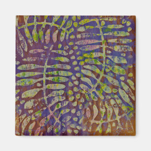 Íman Arte abstracta do estêncil do impressão de Gelli