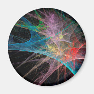 Íman Arte Abstrata Arco-Íris Gelo