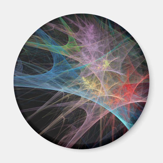 Íman Arte Abstrata Arco-Íris Gelo (Frente)