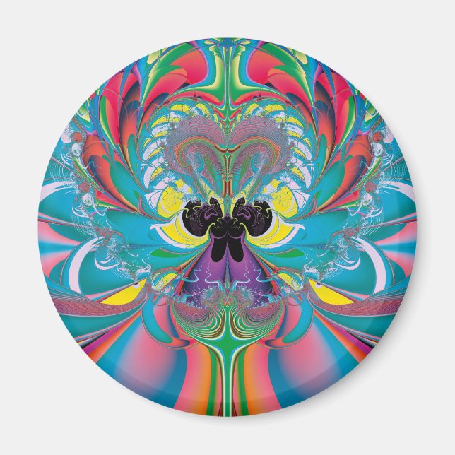Íman Arte Abstrata Borboleta de Verão (Frente)