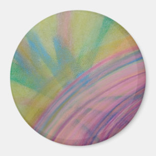 Íman Arte abstrata colorida única P9