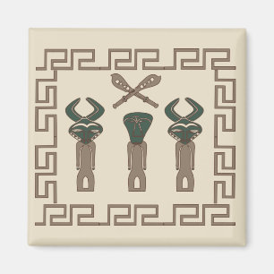 Íman Arte abstrata de rosto tribal africano