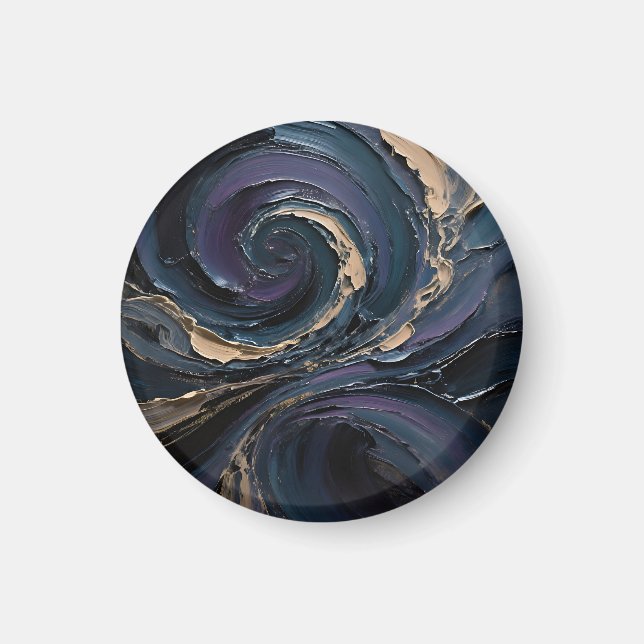 Íman Arte Abstrata de Vórtice Giratório (Frente)