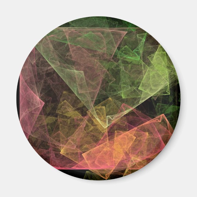 Íman Arte abstrata Espaço cúbico (Frente)