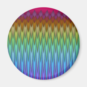 Íman Arte abstrata fractal de arco-íris funky