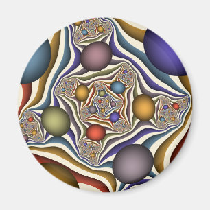Íman Arte abstrata fractal moderna colorida voadora
