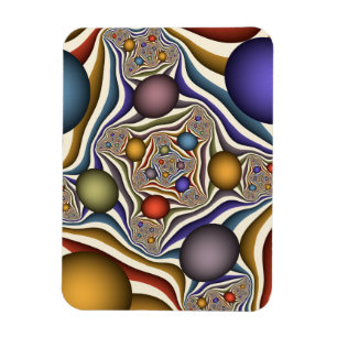 Íman Arte abstrata fractal moderna colorida voadora