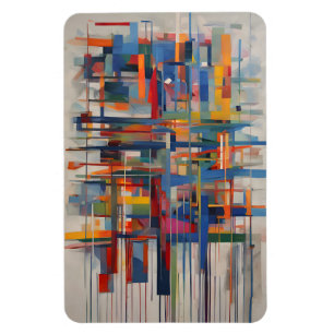 Íman Arte Abstrata Geométrica Moderna