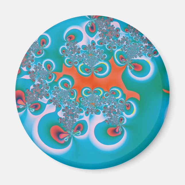 Íman Arte abstrata Jardim de primavera (Frente)