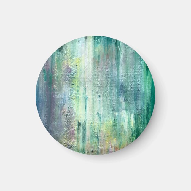 Íman Arte abstrata pintada à mão com musgo (Frente)