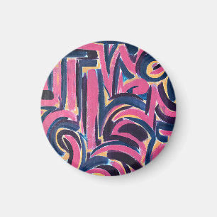 Íman Arte abstrata pintada à mão Graffiti Grego Antigo
