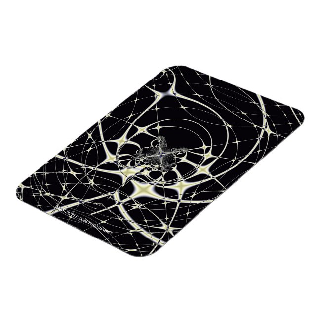 Íman Arte Abstrata Teia de Aranha Dourada (Left Side)