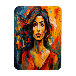 Íman Arte Abstrato de Expressionista Negrito