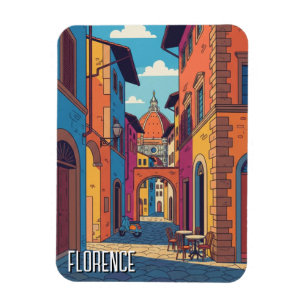 Íman Arte Abstrato de Viagens Florença Itália